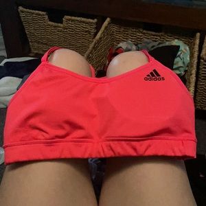 Adidas size S razorback hot pink sports bra